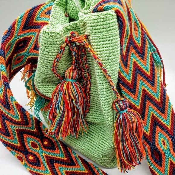 Handmade Wayuu Mochila Tribe Columbian Rio Bag - Picture 4 of 8